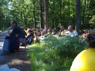 Każdy siedział gdzie mu było wygodnie